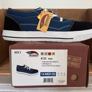 Men’s Avenger Blade Work Boots Shoes Size 14 D Non Slip Safety Toe Blue Black